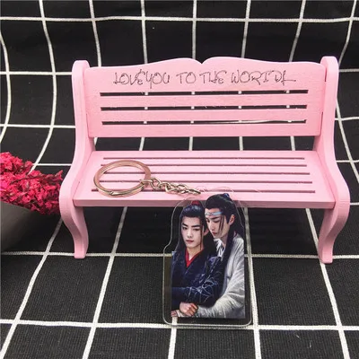 1-two person 1 Untamed брелок Грандмастер демонического культивирования lan wangji Wei Wuxian акриловый брелок mo dao zu shi брелок llaveros - Цвет: 1-two person 1