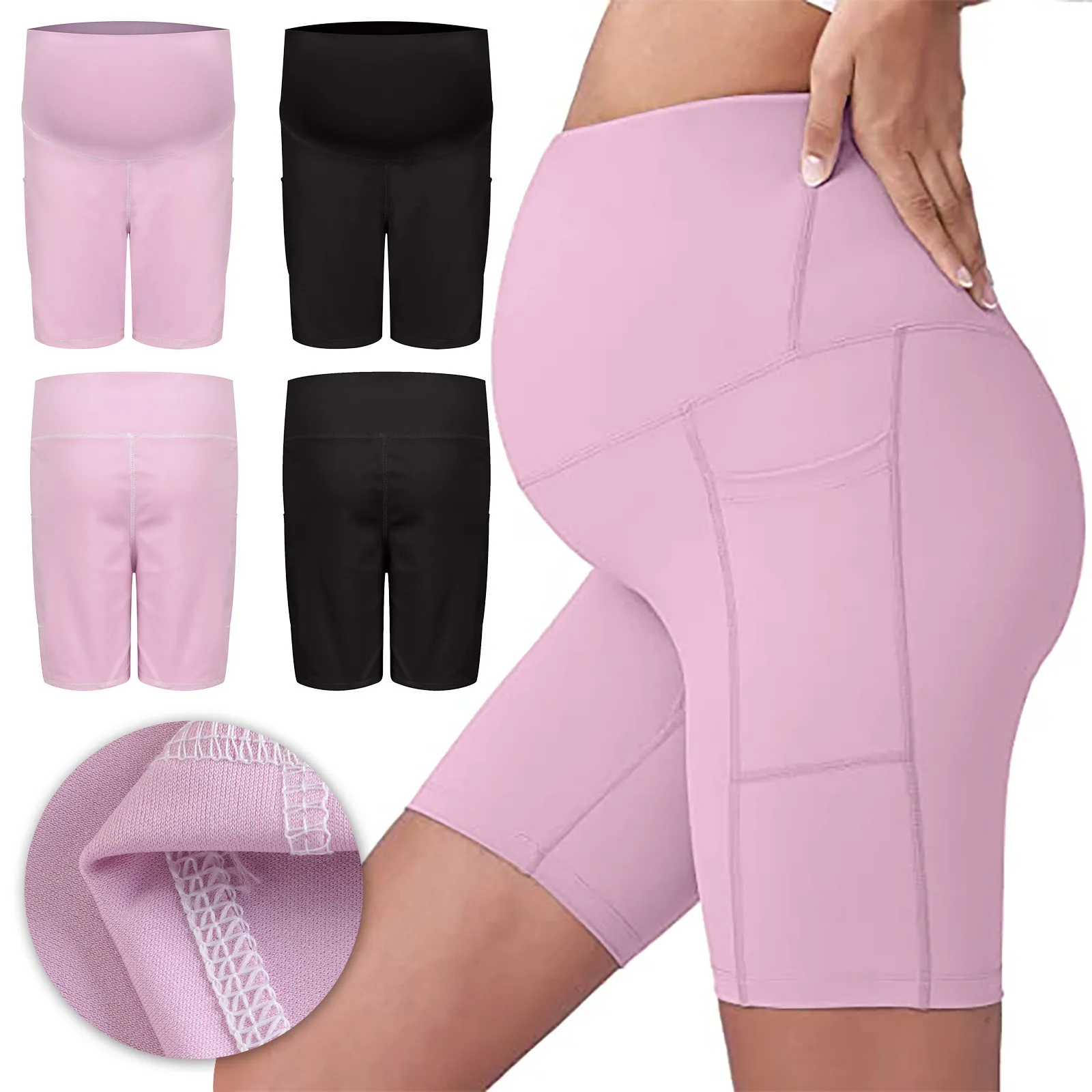 2021 Maternity Legging Shorts Women Pregnant Elasticity High Waisted Yoga Workout Sport Gym Intimates Pregnancy Clothing |