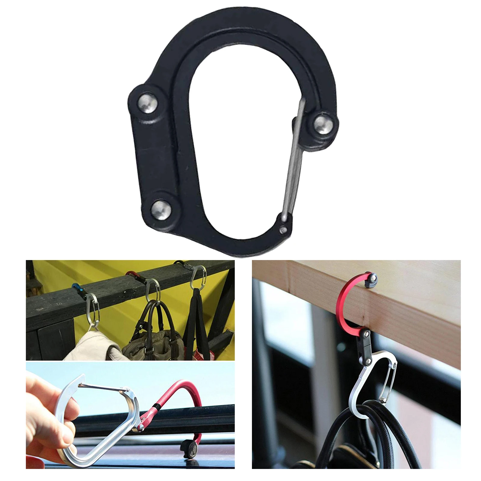 Carabiner Clip And Hook Keyring Clip, , Backpack Hanger Rotating Hook For Mountain Climbing Outdoor Hiking Dog Leash Accessories Red And Yellow - Walmart Supplies