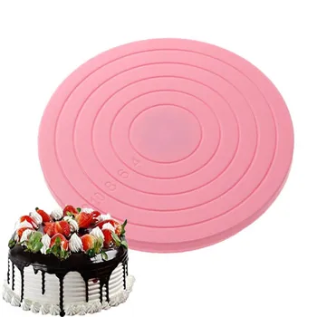 

DIY Cake Turntable Baking Silicone Mold Cake Plate Rotating Round Cake Decorating Tools Rotary Table Pastry Supplies Cake Stand