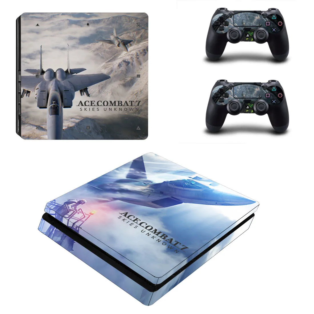 PS4 тонкие наклейки Ace Combat 7 PS 4 Play station 4 Slim Skin Стикеры для playstation 4 Slim консоль и контроллер