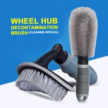 Щетка для мытья автомобильных колес с пластиковой ручкой, Т-образная щетка для чистки колес, диски для мытья шин, чистящие кисти инструменты