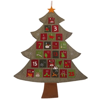 

Christmas Advent Calendar Hanging Xmas Countdown Calendar Christmas Decorations for Home Happy New Year 2020 Decor