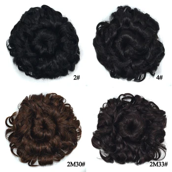 

New Synthetic Hairpieces Clip In Bun Hair Chignon Braided Hair Bun Wraps Extensions Toupee Roller Bun High Hair Extensions