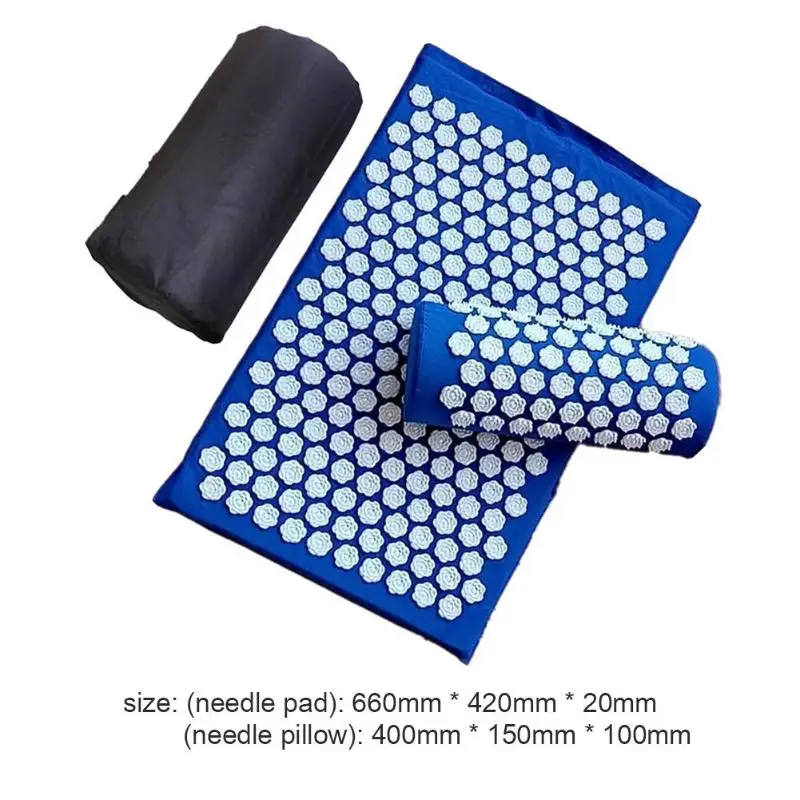 Massager Cushions Lotus Acupressure Mats Pillow Yoga Mats Relieve Back Pain Spike Mat Head Neck Foot Anti-stress Needle Massager