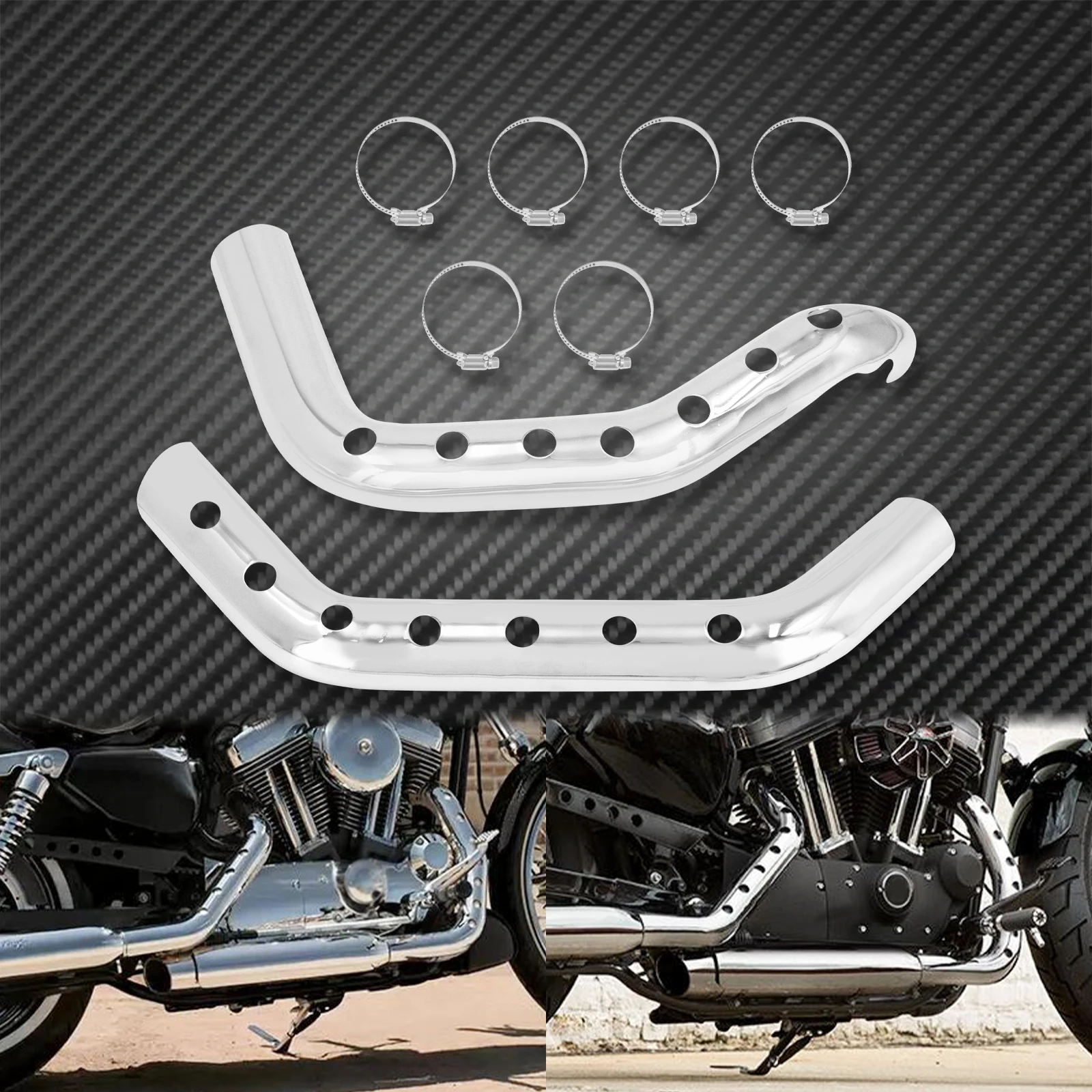 Harley Sportster 1200 Exhaust Cover | Heat Shield Muffler Guard | Harley  Exhaust Pipe - Exhausts Pipes - Aliexpress