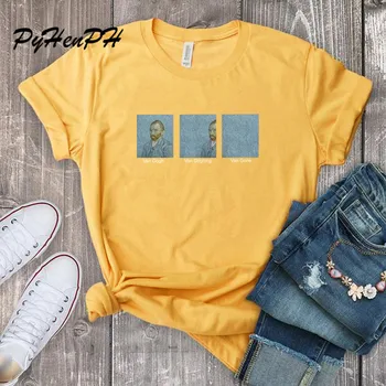 

Hot Sale Van Gogh Van Goghing Van Gone Funny Cotton T Shirt Women Unisex Hipsters Cute Printed Tee Shirt Femme Women Clothes