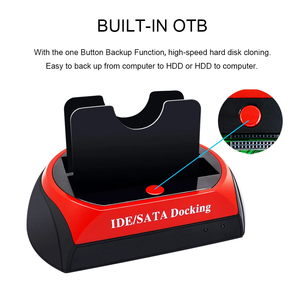 External Hard Drive Case Hard Drive Enclosure Hard Disk Case External Hard Drive Box Hdd Case Enclosure Hdd Docking Station CHIPAL 2.5'' 3.5'' HDD Docking All in One Dock Station