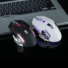 Игровая Механическая мышь, проводная usb зарядка, светящаяся Проводная оптическая компьютерная мышь 2,4 ГГц, аксессуары для ПК и ноутбука