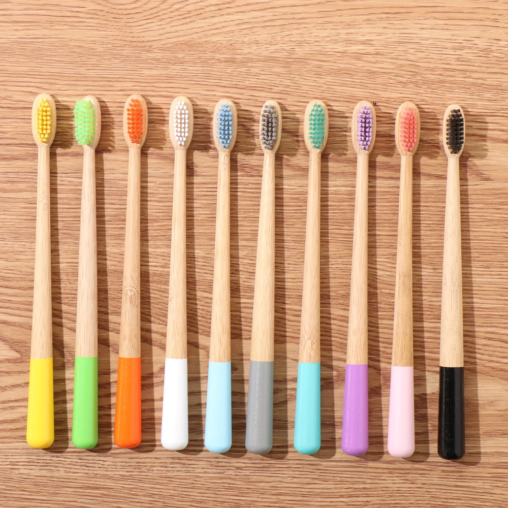 1PC Bamboo Toothbrush Vegan Biodegradable Eco Soft Medium Dental Health Natural Brush Wood Handle Oral Hygiene Care Tools