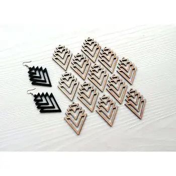 

12 pcs. Modern Minimalist Earrings, Geometric earrings, Triangle Earrings, Triangle Dangle Earrings, Dangle, Long Earrings,Geome