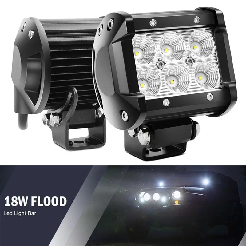 

1PCS 18W LED Work Light 4WD Offroad Spot Fog ATV SUV UTE Driving Lamp For Jeep