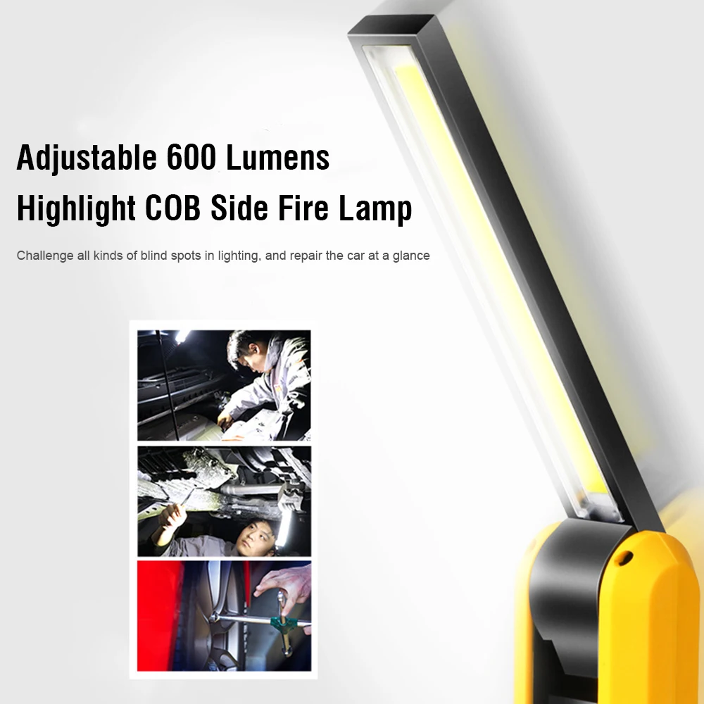 Z20 Flashlight With Magnet Work Lamp Car Flashlight Multifunction Inspection Lamp Bottom With Magnet Rotatable Hook Working Lamp