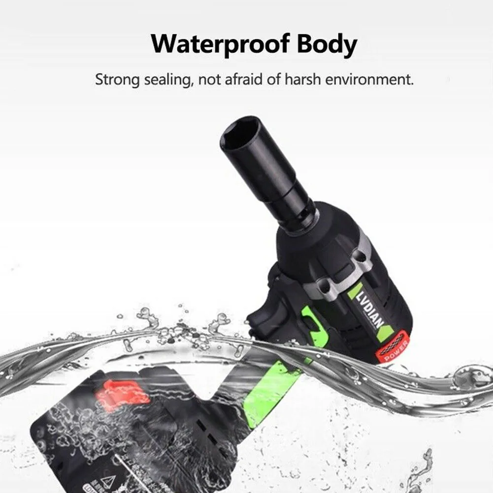 

Waterproof Cordless Impact Wrench Rechargeable Brushless Scaffolder Screw Removing Electric Tools Wireman Multifunctional Led