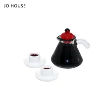 

JO HOUSE Mini Coffee Pot Model 1:12 Dollhouse Minatures Model Dollhouse Accessories