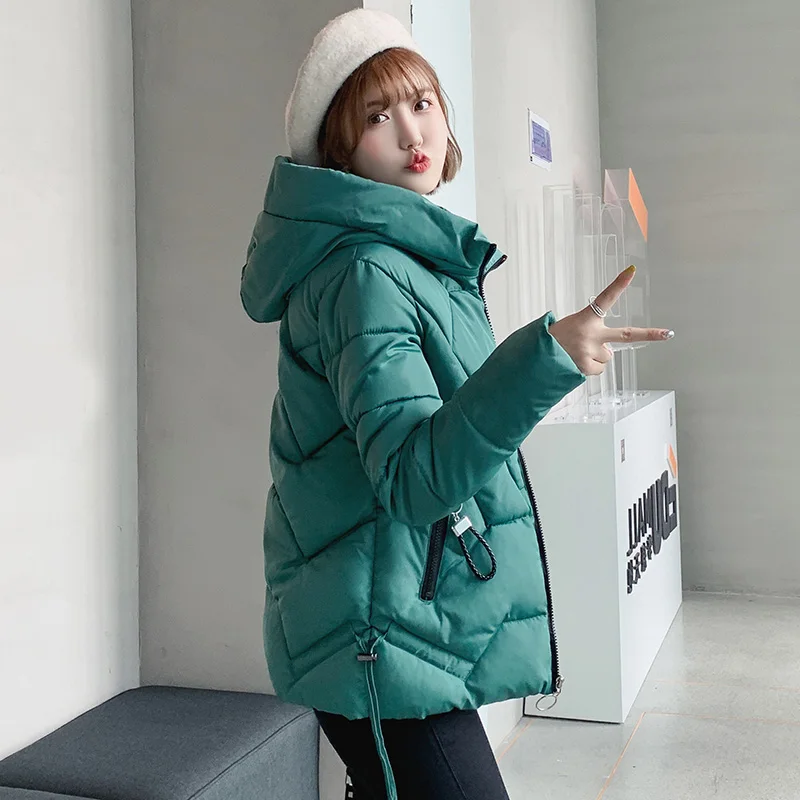 

Plus size M-6XL Women winter jackets coat 2019 Thick warm hooded jacket Casual solid outwear jackets coat for female