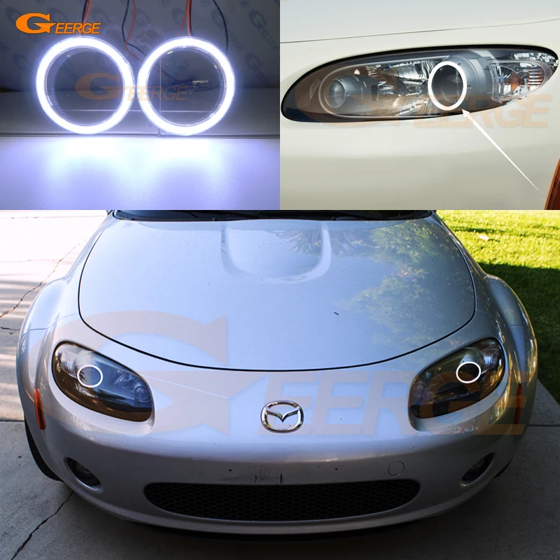 Для Mazda MX 5 2006 2007 2008 отличные ультра яркие кольца с монолитным блоком