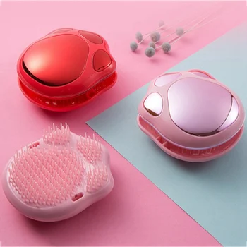 

Cute Cat Claw Magic Anti-static Hair Brush Handle Detangling Shower Electroplate Massage Comb Salon Hair Styling Tool