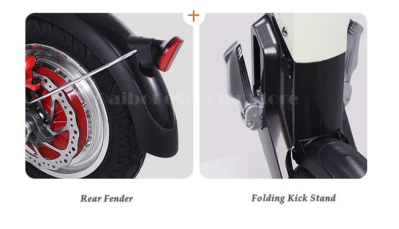 Daibot Portable Electric Bike Two Wheel Self Balancing scooters 12 inch 280W 36V48V Foldable Electric Scooter For Adults        (1)