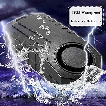 

Waterproof IP55 Security Anti-Theft Alarm with Remote Control 113 dB Super Loud Wireless Motorcycle Bicycle Alarm