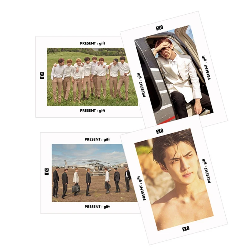 Экзо Гавайи Лето из прозрачного ПВХ с фотографией SEHUN BAEKHYUN CHANYEOL Фотокарта