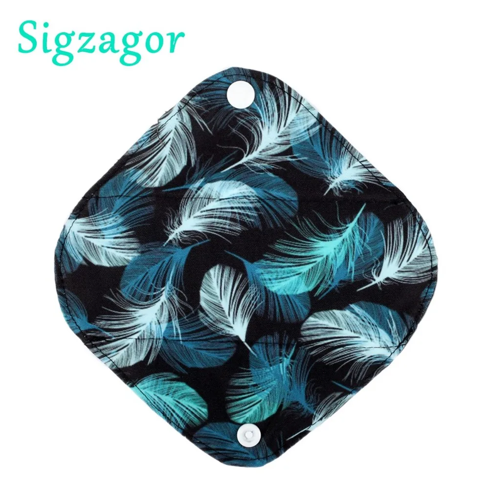 [Sigzagor] 1 Extra Small XS Panty Liner 7inch Reusable Washable Bamboo CHARCOAL Menstrual Sanitary Mama Cloth Pad,28 Designs