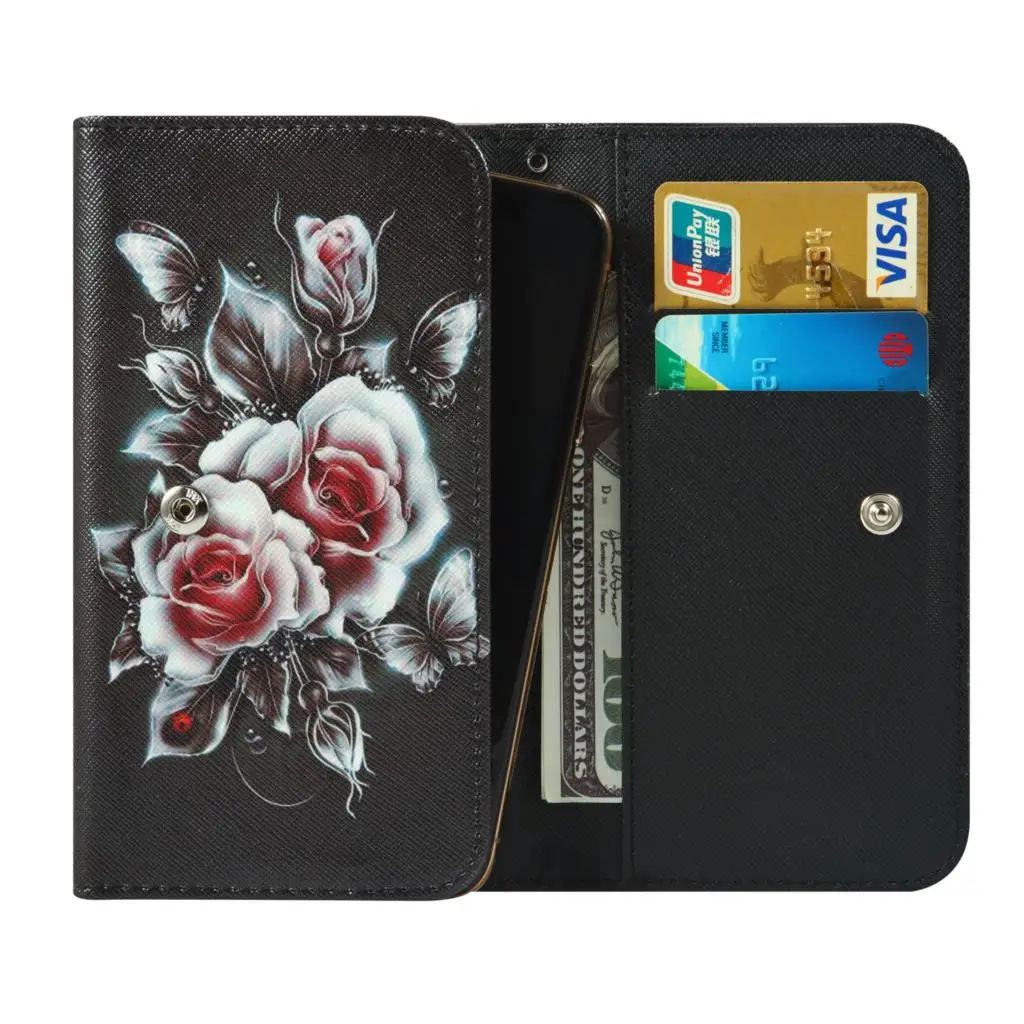 For Highscreen Expanse Power Five Max 2 Haier Alpha A3 Lite A6 Painted Wallet Style With Card Slot Cover Bag Phone Case