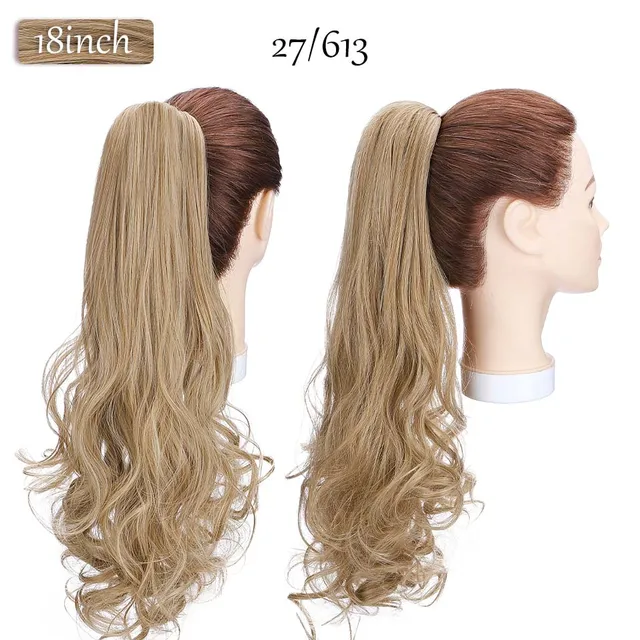 S-noilite Synthetic 12-26inch Claw Clip On Ponytail Hair Extension Ponytail Extension Hair For Women Pony Tail Hair Hairpiece 27-613-new