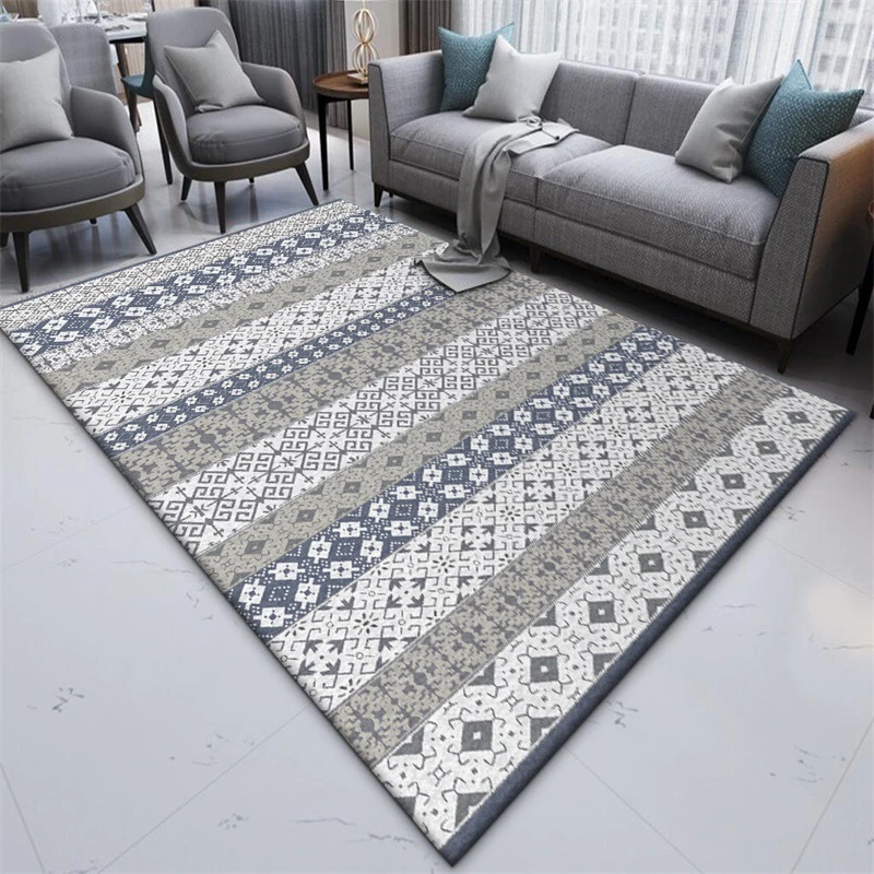 

Moroccan Style Carpets Livingroom Simple Geometric Tapete Bedroom Sofa Coffee Table Turkish Rugs Study Room Floor Mat Home Decor