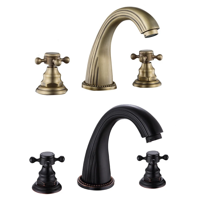 

Taps Fashion Sink Basin Mixer Tap Set Bathroom Spout Faucet with Double Lever