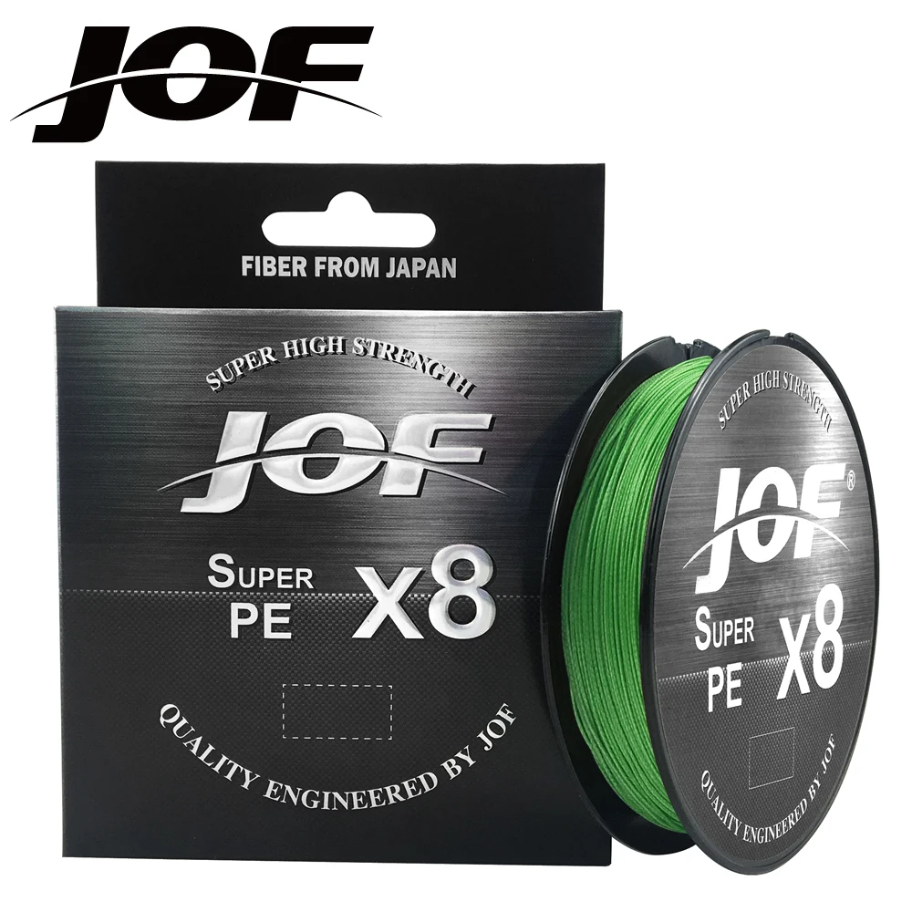 JOF X8 Strong 300M 500M 8 Strand Weaves PE Braided Fishing Line Multifilament 15LB-100LB