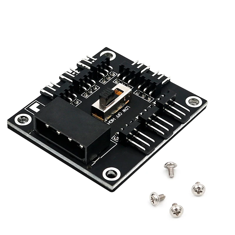 Wholesale 1 to 8 3Pin Fan Hub Pwm Sata Molex Splitter PC Mining Cable 12V Power Suppply Cooler Cooling Speed Controller Adapter