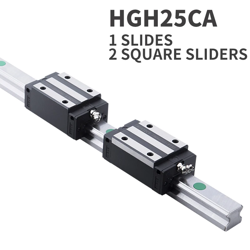 

1pc linear guide HGR25 HGH25 arbitrary length +2pc HGH25CA linear bearing slider nc parts square guide