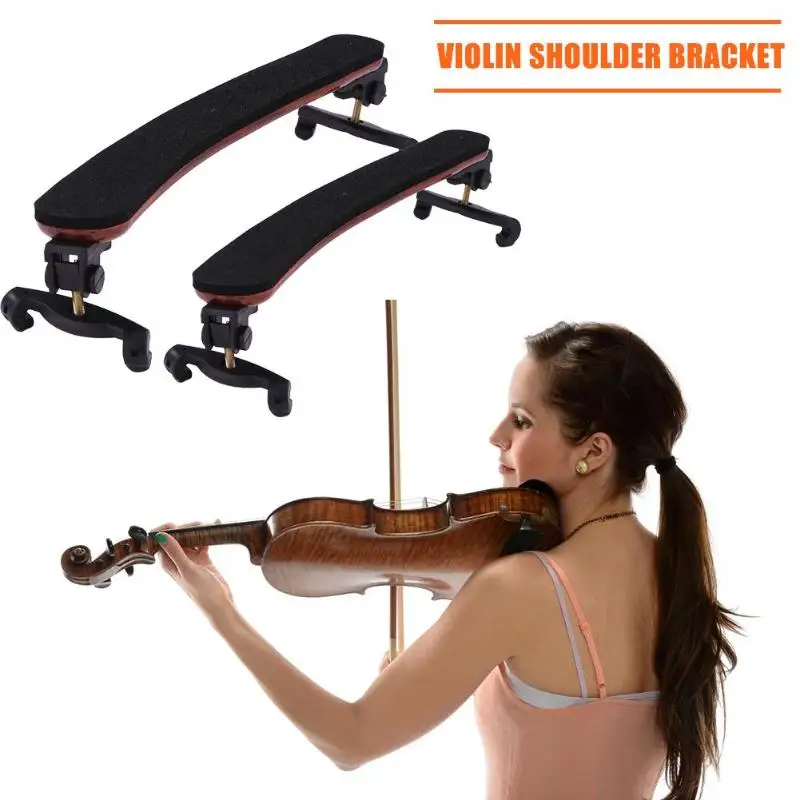 

4/4 3/4 1/2 1/8 Full Size Adjustable Maple Wood Violin Shoulder Rest Support Plastic Padded Fiddle Violin Shoulder Rest Parts