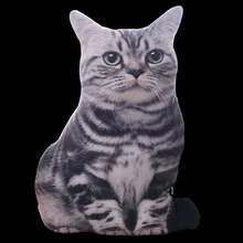 46 см имитация плюшевой кошки Подушка креативная 3D имитация кошки плюшевые животные плюшевые игрушки диван Подушка Чехол для детей рождественские подарки