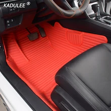 KADULEE кожаный автомобильный коврик для ног для peugeot 308 206 408 508 5008 301 2008 307 207 3008 2012 водонепроницаемые автомобильные коврики