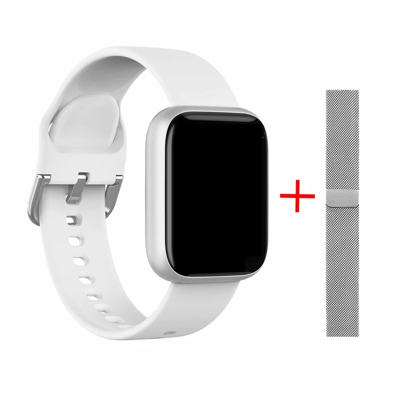 silveradd steelstrap Человек Полный сенсорный смарт часы кровяное давление фитнес-трекер для измерения сердечного ритма для женщин Smartwatch для iPhone Android PK p70 P80 T80 P4 Q10 - Цвет: silveradd steelstrap