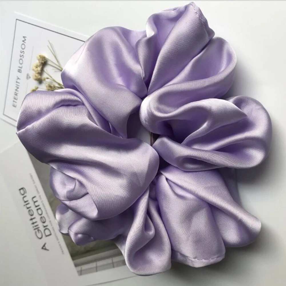 Oversized Scrunchies Big Rubber Hair Ties Plain Elastic Hair Bands Girl Ponytail Holder Women Hair Accessories types of hair clips Hair Accessories