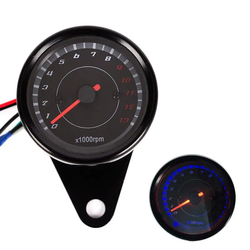 

HiMISS DC 12V Motorcycle Tachometer Modified LED Digital Display Motorbike Gauge