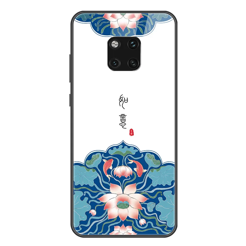 Китайский винтажный Дворцовый стиль чехол для huawei коврики 30 PRO MATE 20 PRO P30 PRO закаленное стекло чехол для телефона mate30pro mate20pro