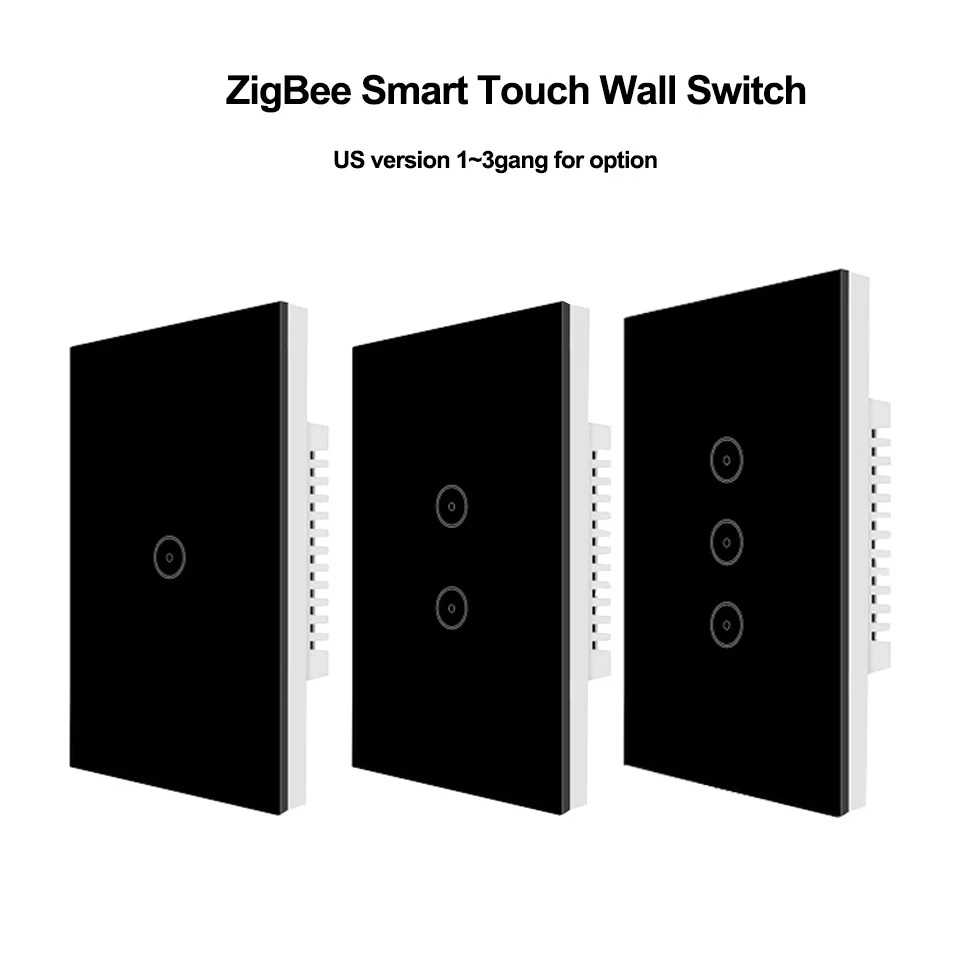 Zigbee 3,0 US 1 2 3 банда умный переключатель беспроводной пульт дистанционного управления настенный сенсорный светильник с таймером умный дом работа с tuya zigbee hub