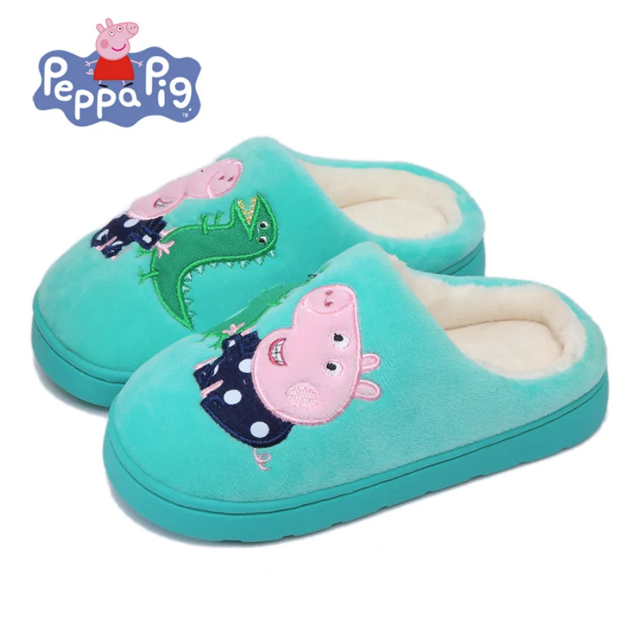 Новинка; модная обувь со Свинкой Пеппой; ограниченная серия; сезон зима-осень; всесезонные домашние тапочки из хлопка с нескользящей подошвой; подарок на Рождество для детей