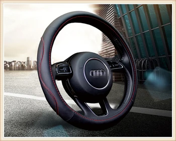 

Leather Universal Car Steering wheel Cover 38CM Car-styling Sport Auto Steering Wheel Covers