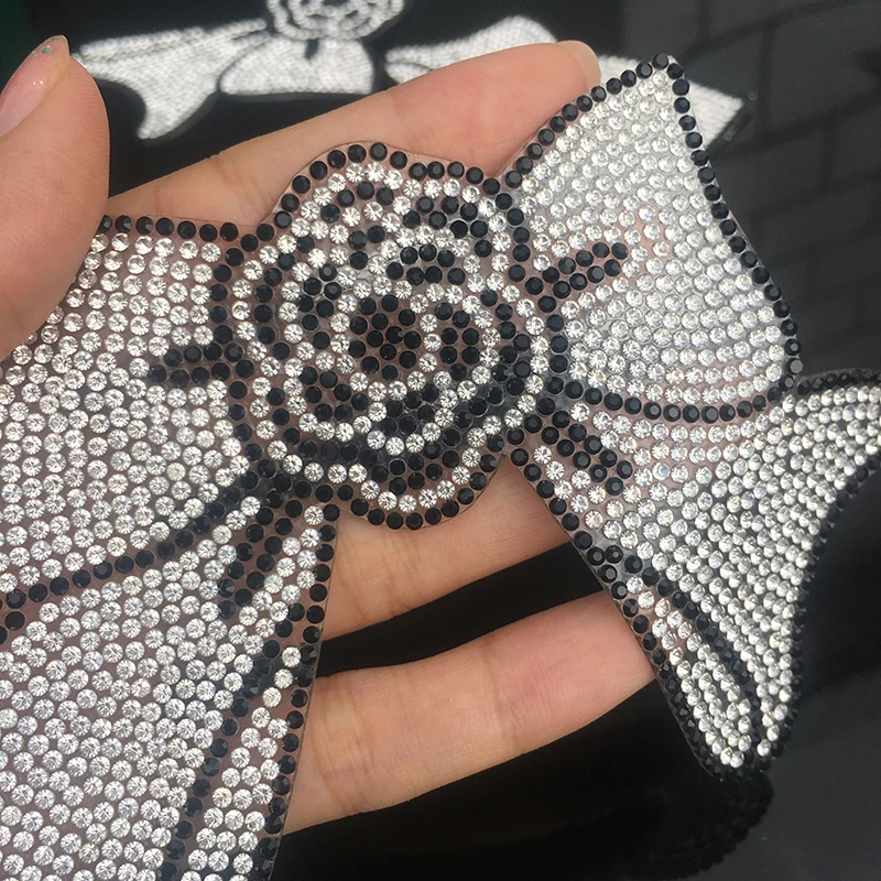 Bow Rhinestone Woman Clothes Diy Patch Puerto Rico Applique Iron on Patches Applique Clothes Cute