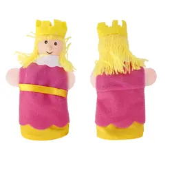 Набор из 6 сказочных пальчиковых кукол Король Королева принц принцесса Шут волшебник