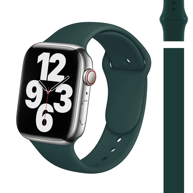 Silicone Strap Watch Compatible Apple Watch Band 45mm 44mm 41mm for bracelet iWatch 40mm 38mm correa apple watch series 7 6 5 SE 21