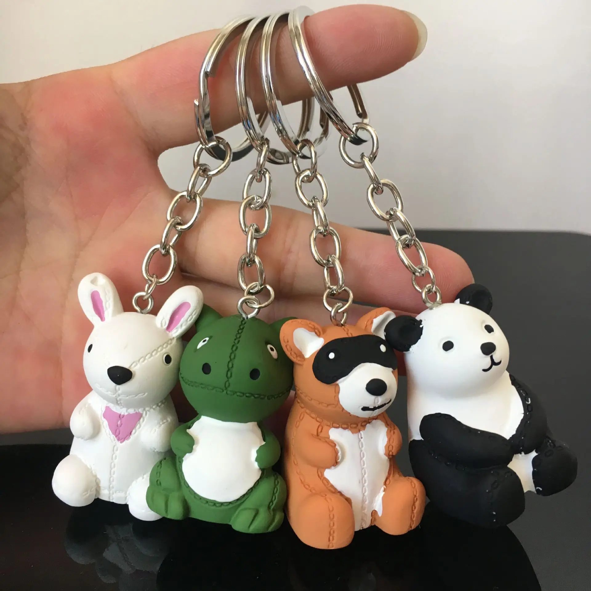 2019 Hot Fashion Cute Dinosaur Keychain Key Ring Cotton Stuffing Cartoon PU Chain Creative Car Bag Phone | Украшения и аксессуары