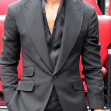 Темно-серые мужские костюмы с большими лацканами, деловой офисный костюм, лучший смокинг для свадебной вечеринки, офисный деловой костюм, смокинг для выпускного вечера