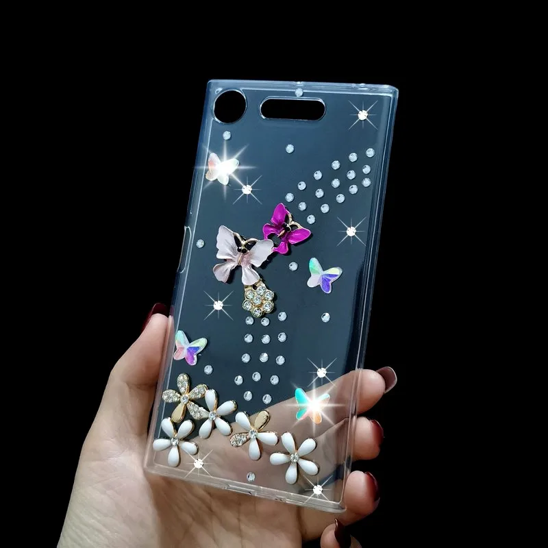 Чехол с кристаллами для Sony Xperia 10 plus 1 X Z1 Z2 Z3 + Z4 Z5 XZ1 XZ2 XZ3 mini Compact XA XA1 XA2 ultra M4 M5|Бамперы|