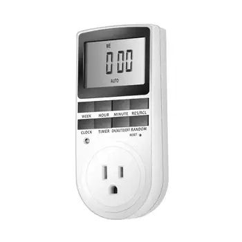 

French Type Digital Big Screen Timer Switch Socket Timer Power Meter Electronic Outlet Socket Programmable Setting for Kitchen